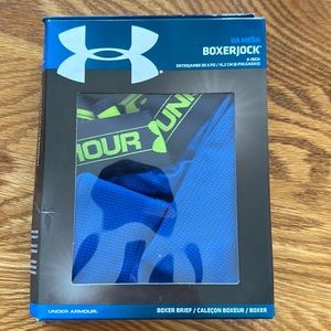 Men’s Under Armour 6” Mesh BoxerJock Boxer Brief Underwear Size Small Color Blue